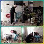 دیدار از خانواده نیازمند و بررسی مشکلات و اهداء کولر